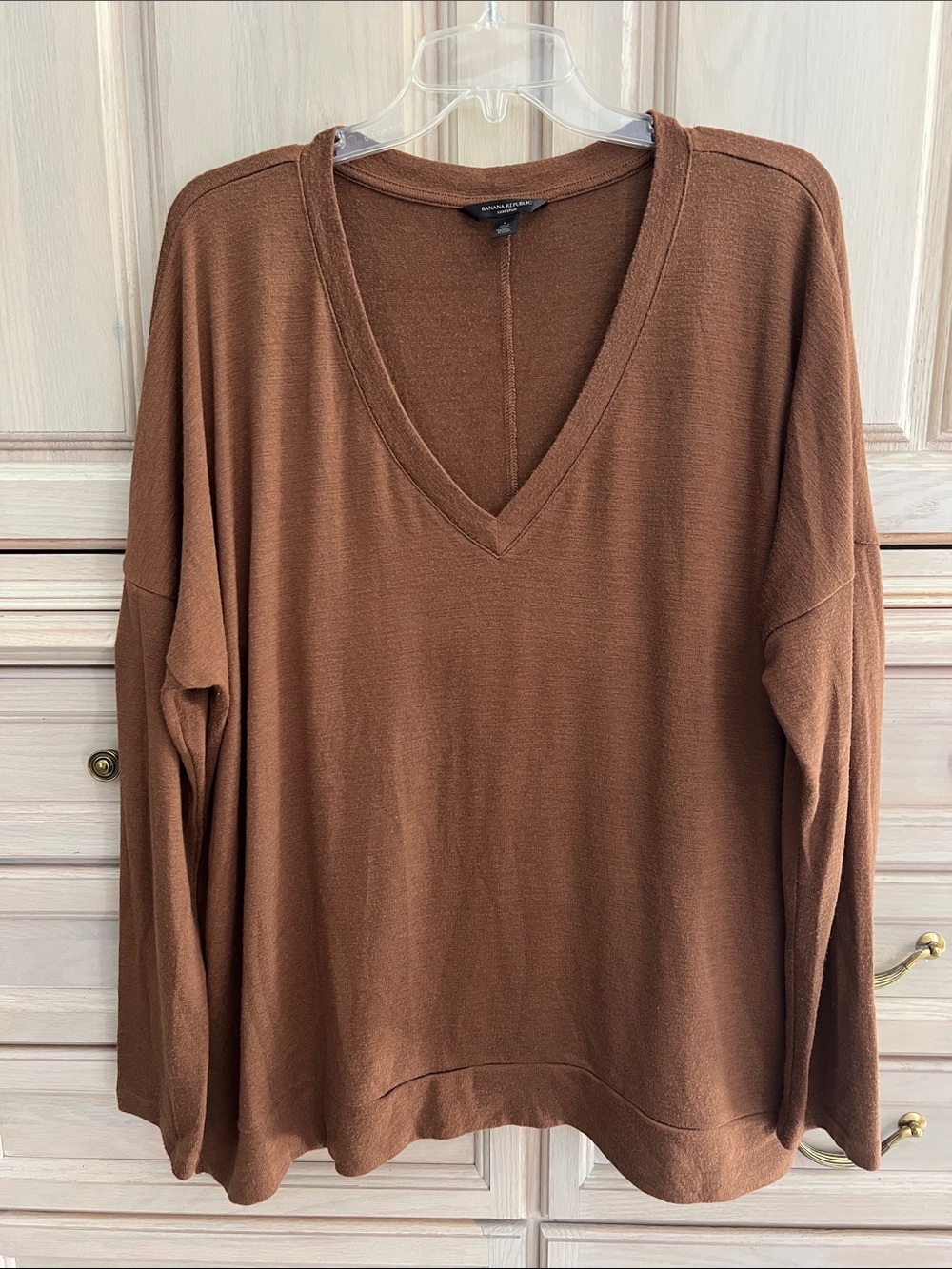 Banana Republic Brown Luxespun V-Neck Tunic